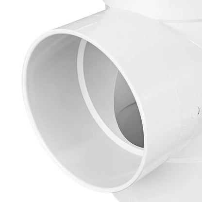 8P01  -NDS PVC S&D Tee HUB x HUB x HUB White 8 in.