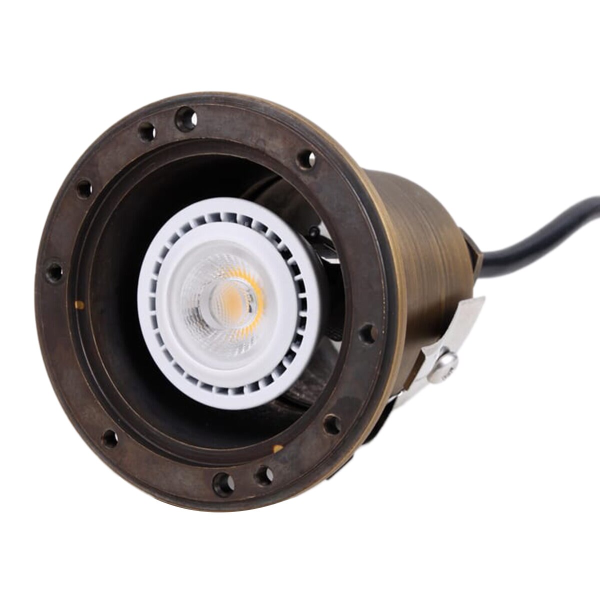 Elitco  C201-E-AB Well Light w/ Glare Shield Antique Brass