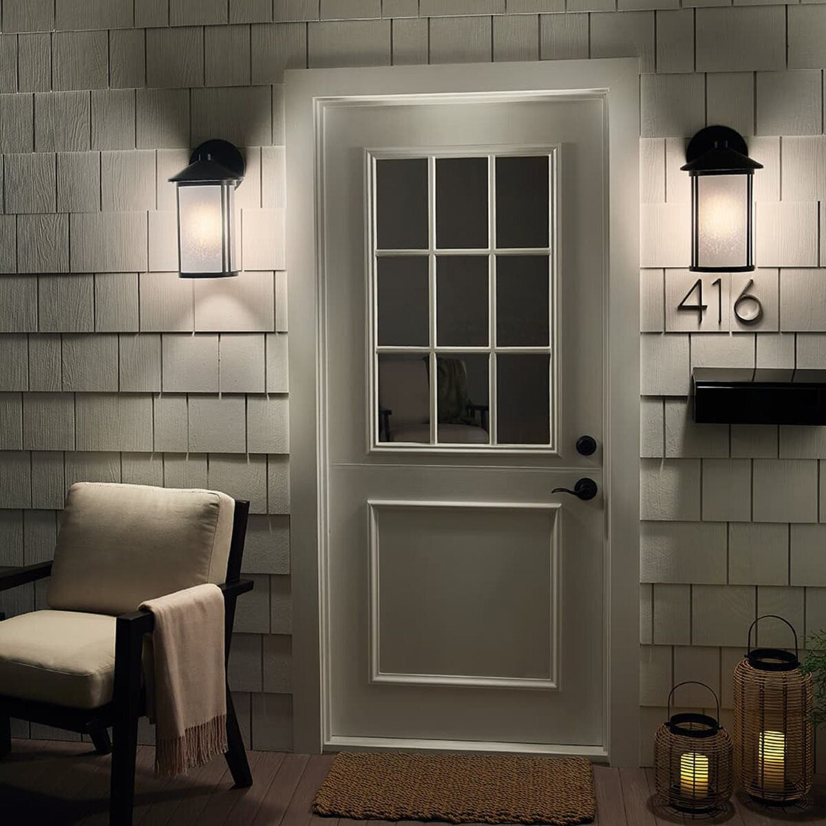 59100BK  Lombard 16.5 1 Light Wall Light Black