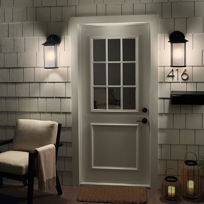 59100BK  Lombard 16.5 1 Light Wall Light Black