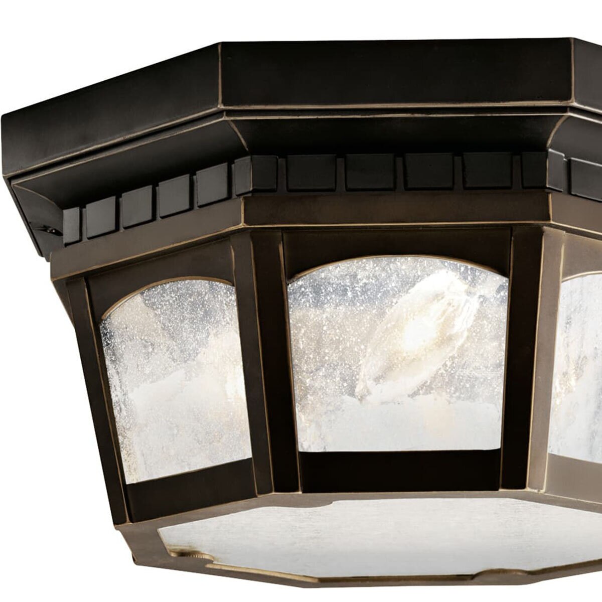 Kichler 9538RZ  Courtyard™ 3 Light Flush Mount Bronze