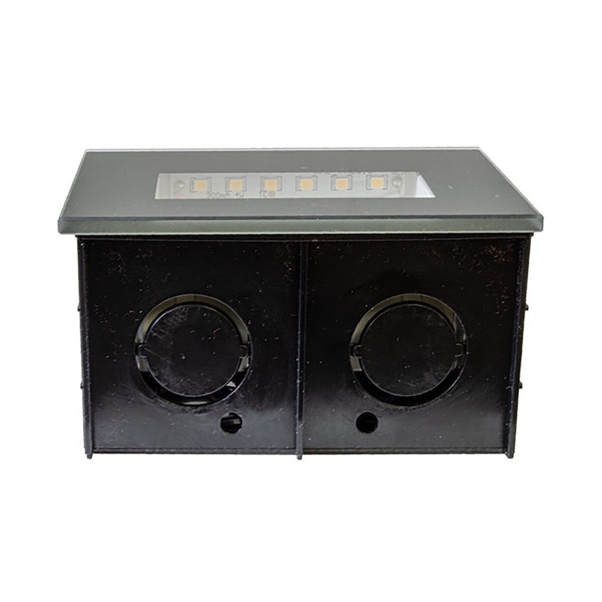 Dabmar  LV654-LED3.5-BK  Glass Step Light- Black