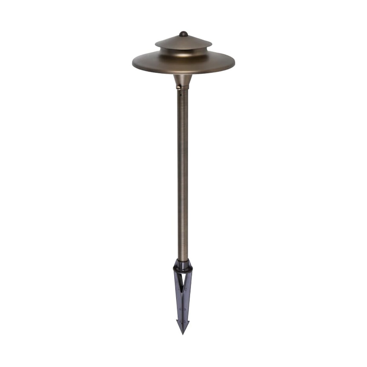 Elegant Lighting   P804-DB  P804-DB  Elitco 9 in. 2-Tiered Darkened Brass Path Light