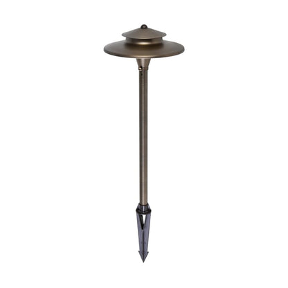 Elegant Lighting   P804-DB  P804-DB  Elitco 9 in. 2-Tiered Darkened Brass Path Light