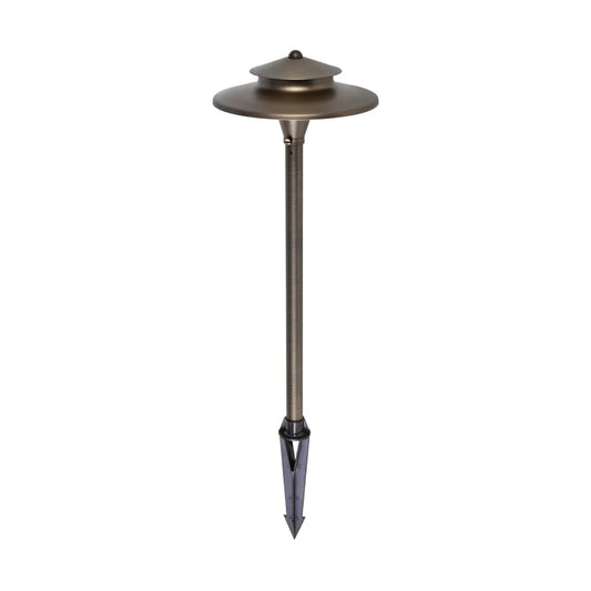 Elegant Lighting   P804-DB  P804-DB  Elitco 9 in. 2-Tiered Darkened Brass Path Light
