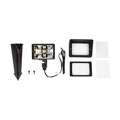 Elegant Lighting   C048V1-DB  Elitco Dark Brass 2-Socket Large Flood Wall Washer, Integrated Warm White LED, CRI 80