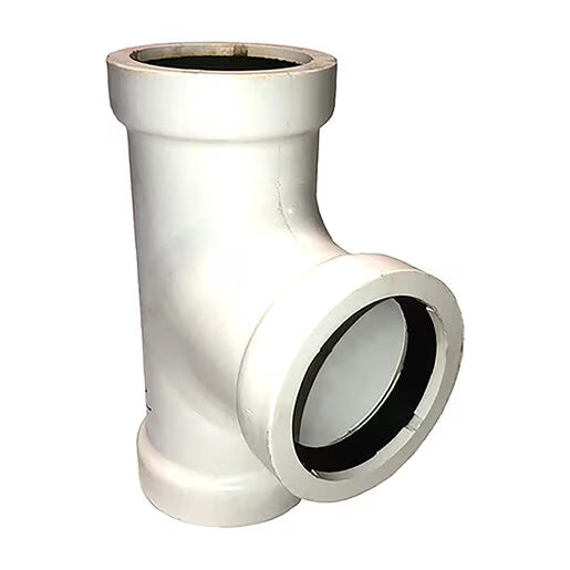 GPK Sewer & Drain Tee White PVC 12 in. x 12 in. G x G x G