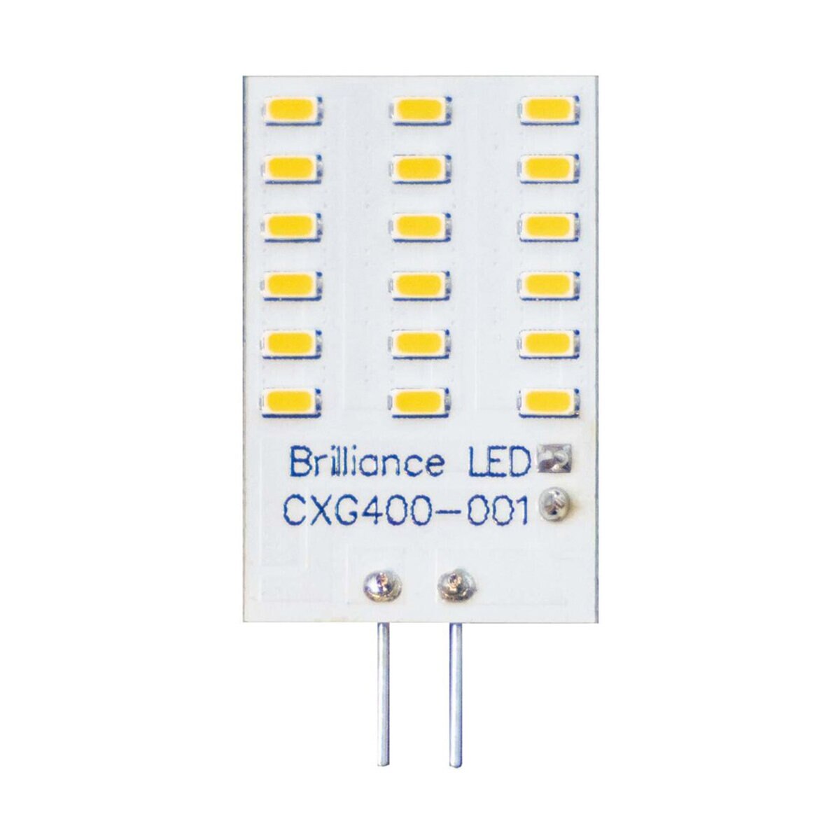 Brilliance LED Rectangle G4 Wafer Bipin 2W 2700K Warm White Light