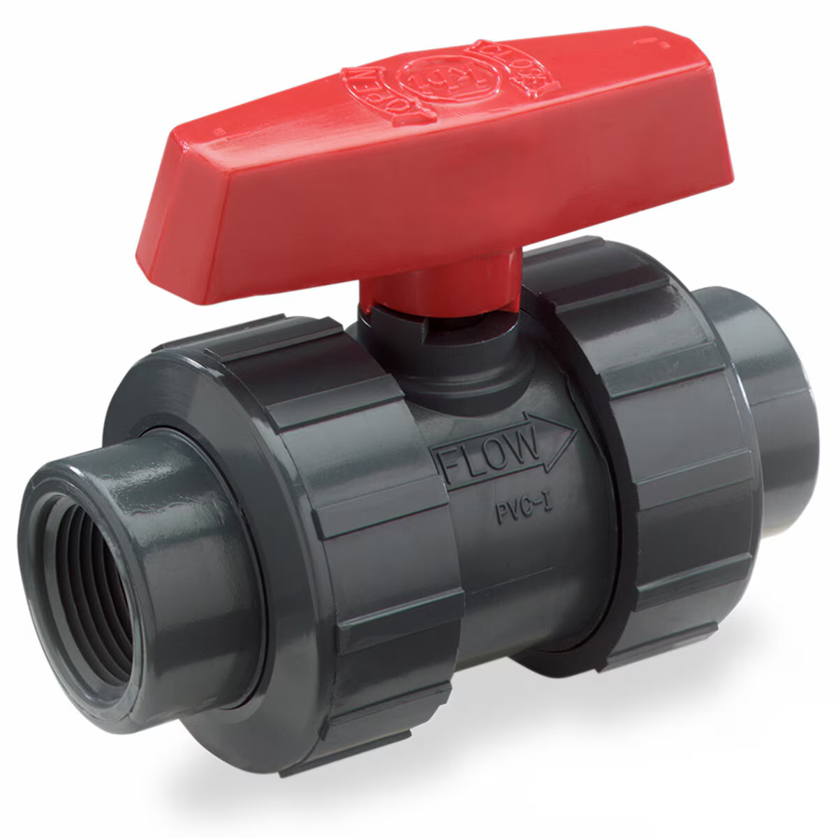 NDS Flo-Control Blocked Tru Union Ball Valve PVC 1-1/2 in. Slip & Thread with Viton O-Ring