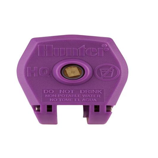 Hunter Quick Coupling Valve 1 in. FIPT Inlet 1 pc. Body 2-Slots with Reclaimed Purple Rubber Locking Cover