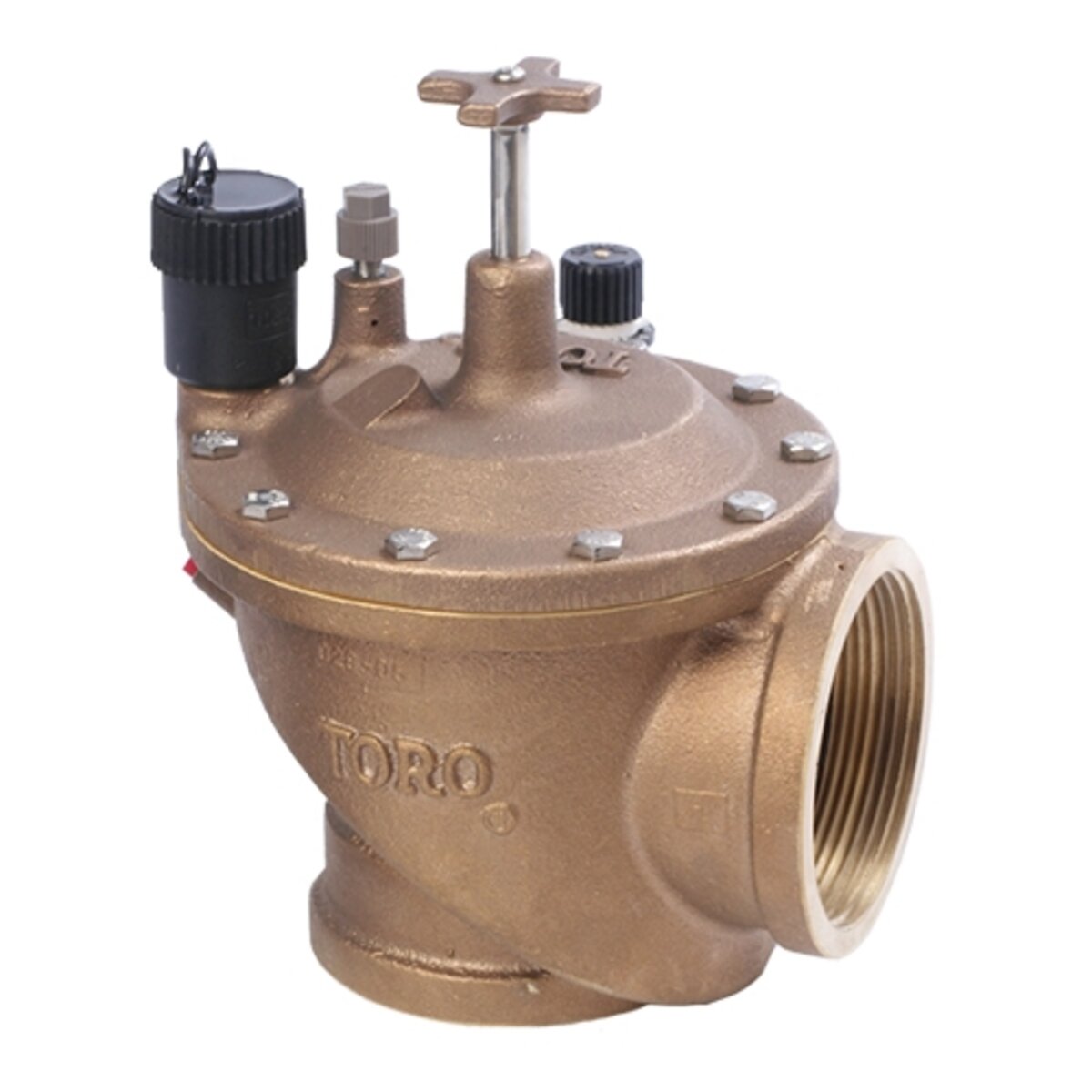 Toro Angle Valve 220 Brass 2-1/2 in. w/ Flow Control FIPT x FIPT