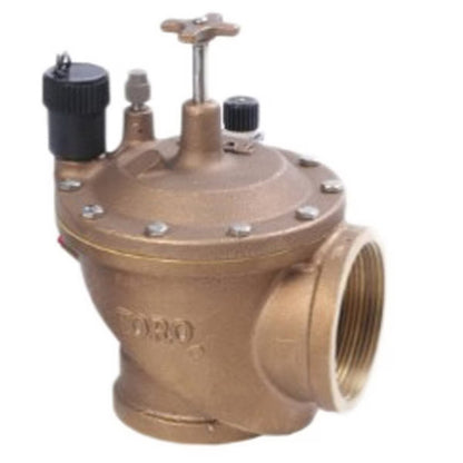 Toro Angle Valve 220 Brass 2-1/2 in. w/ Flow Control FIPT x FIPT