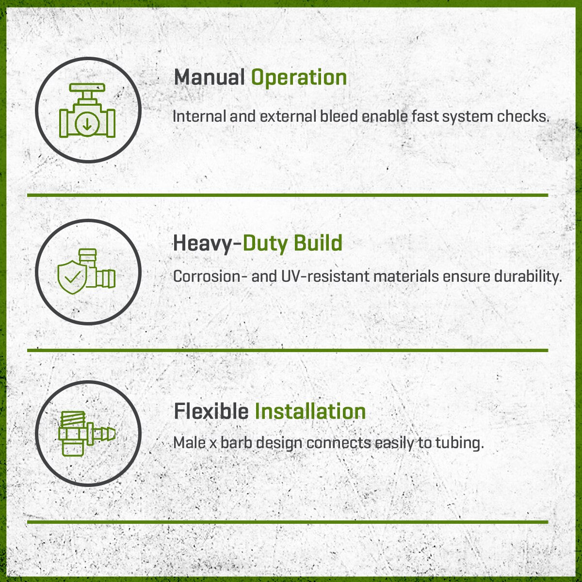 Irritrol Globe Valve 1 in. w/ Flow Control Male x Barb