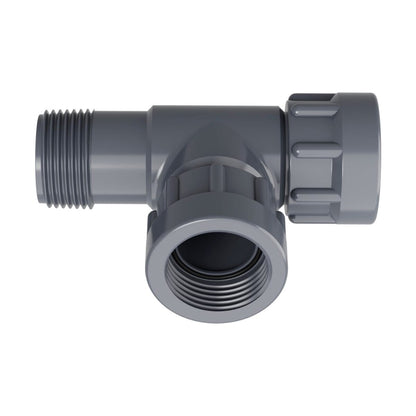 Dura Single Port Manifold Tee 1 in. Swivel x MIPT x Swivel with O-Ring