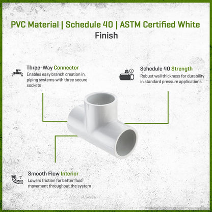401-025 Sch 40 PVC Tee 2-1/2 in. Socket | Spears