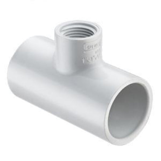 402-168 Sch 40 PVC Reducing Tee 1-1/4 in. x 1 in. Socket x FIPT | Spears