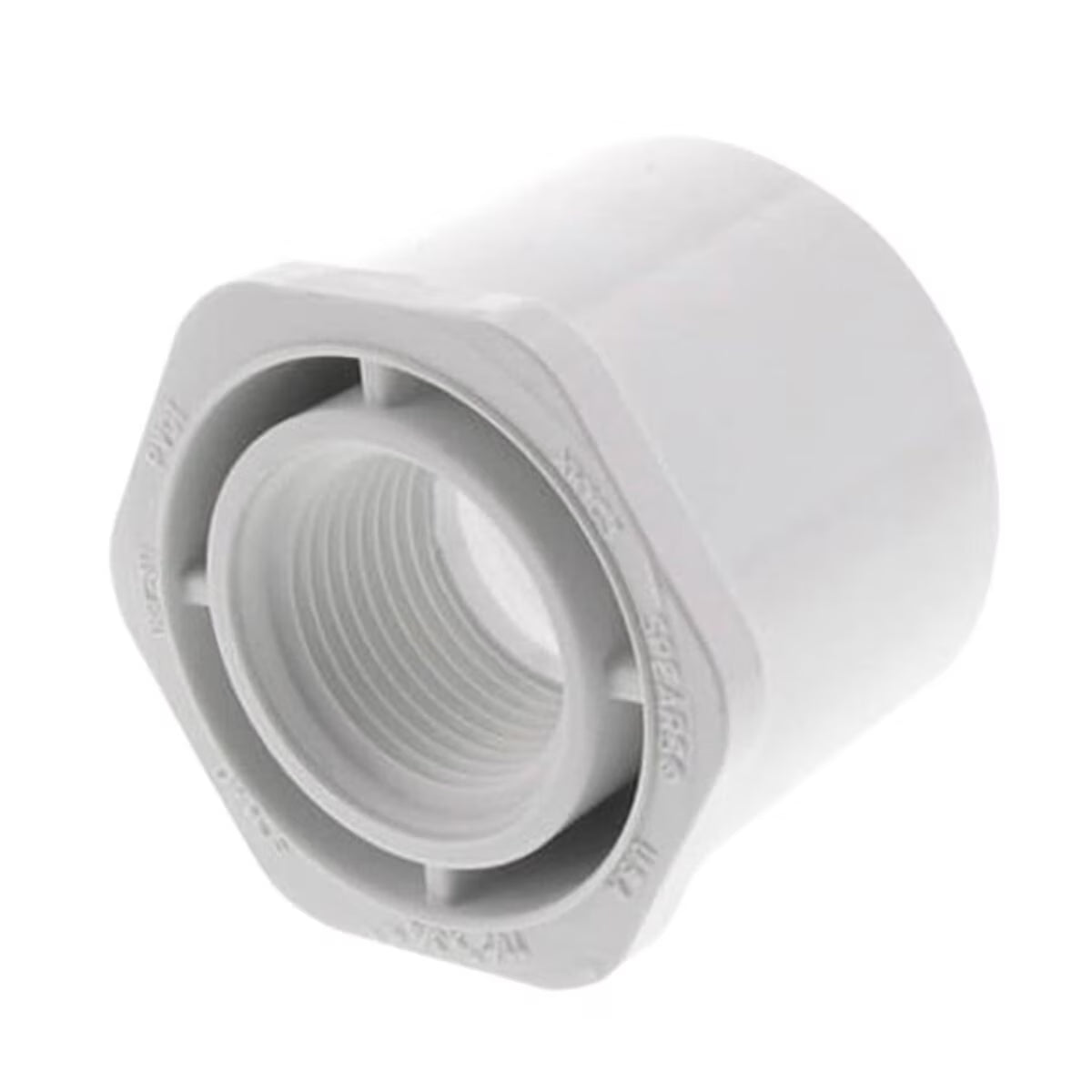 438-131 Sch 40 PVC Reducer Bushing Flush Style 1 in. x 3/4 in. Spigot x FIPT | Spears