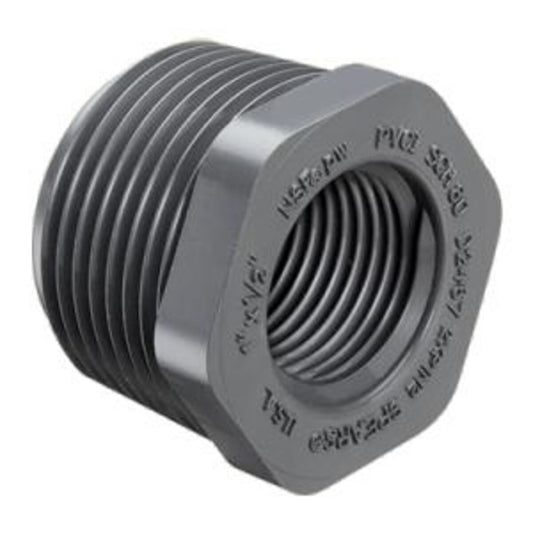 839-131 Sch 80 PVC Reducer Bushing Flush Style 1 in. x 3/4 in. MIPT x FIPT | Spears