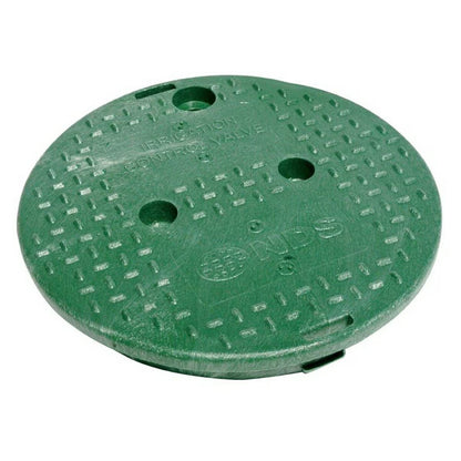 NDS Standard Valve Box Lid Round 10 in. Overlapping Green Polyethylene ICV Lid Only