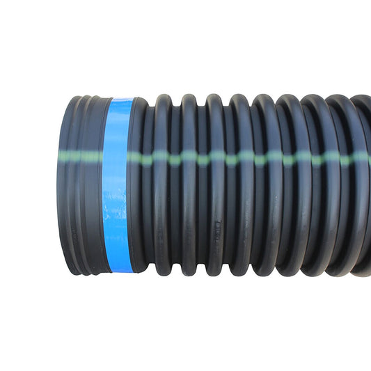 ADS 8 in. x 20 ft. Dual Wall Pipe Solid Bell End Highway Water Tight