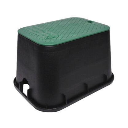Dura Valve Box Rectangle 15 in. x 21 in. x 12 in. Black Box/Green Lid Overlapping ICV