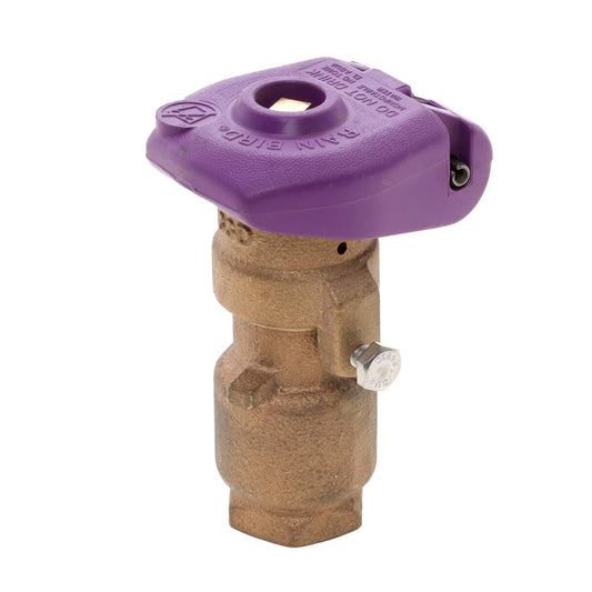 Rain Bird Quick Coupling Valve 3/4 in. FIPT Inlet 2 pc. Body Double Track Key Lug with Reclaimed Purple Locking Cover