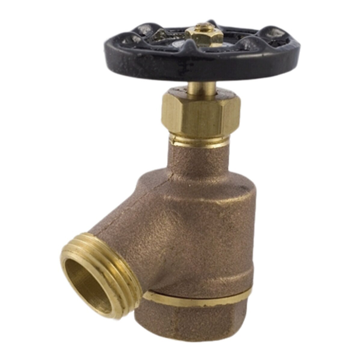 Aqualine Garden Valve Brass 3/4 in. FIPT x MHT with Wheel Handle