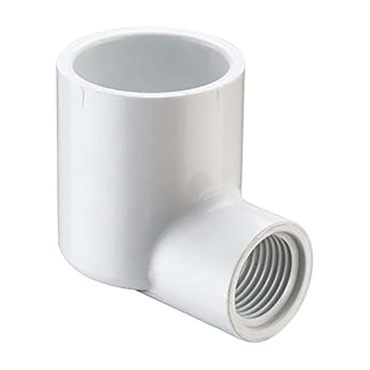 407-250  90 Degree Reducing Elbow White Sch 40 PVC 2 in. x 1-1/4 in. Socket x Fpt | Spears