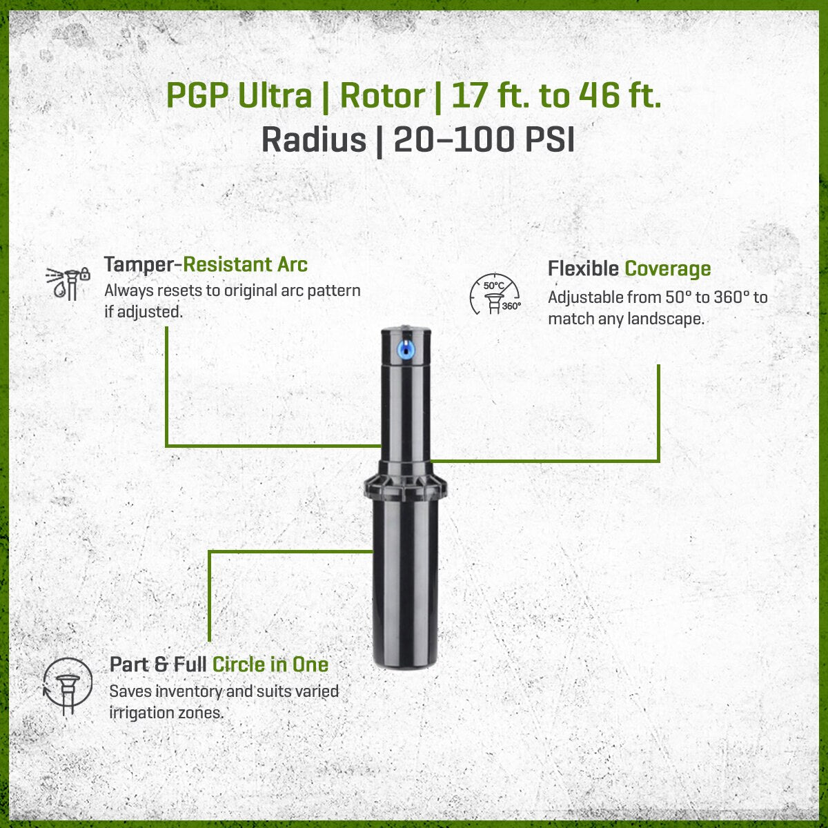 Hunter PGP Ultra Adjustable Rotor 4 in. Riser with 2.5 Nozzle