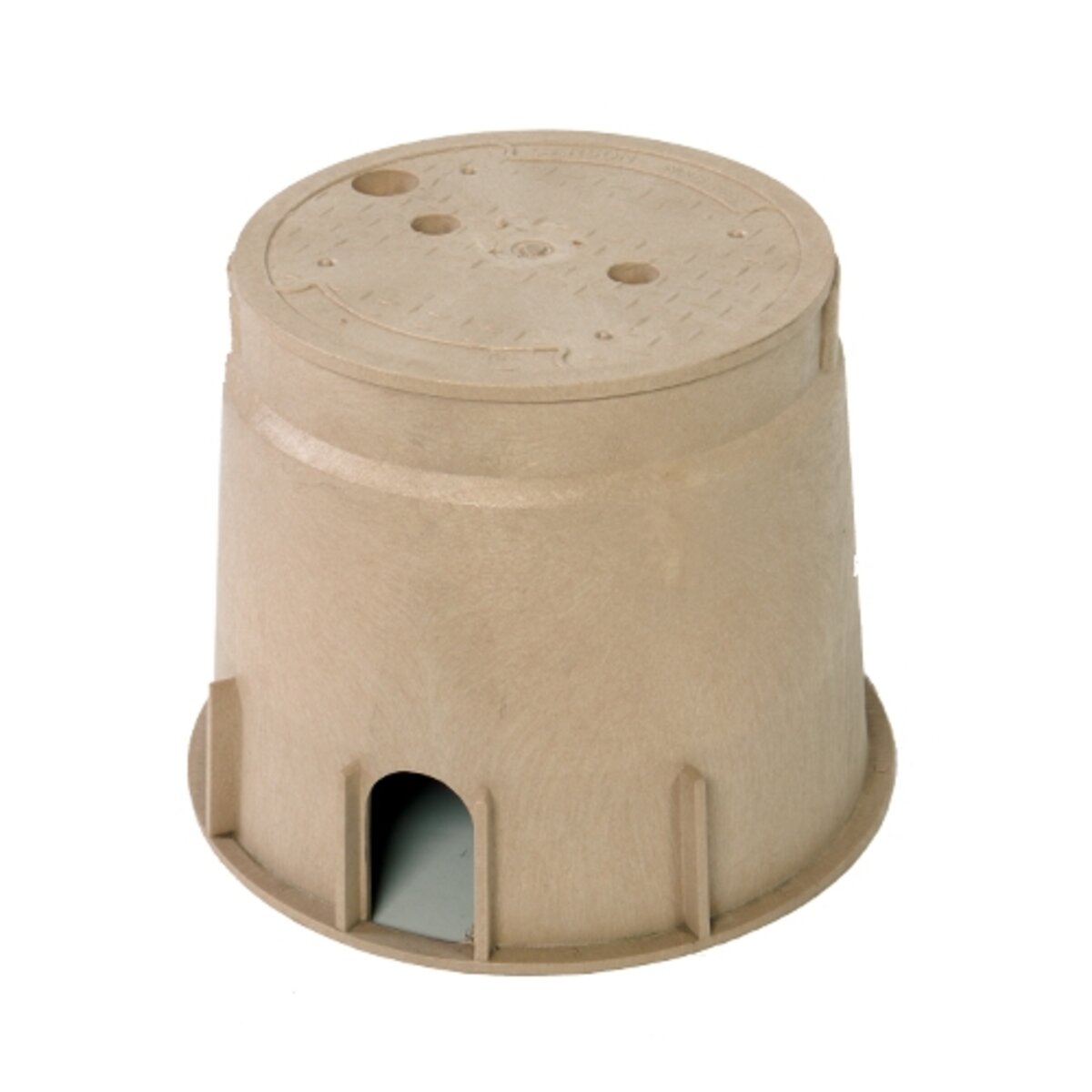 Carson Spec Valve Box Round 10 in. Tan Box/Tan Lid Overlapping ICV