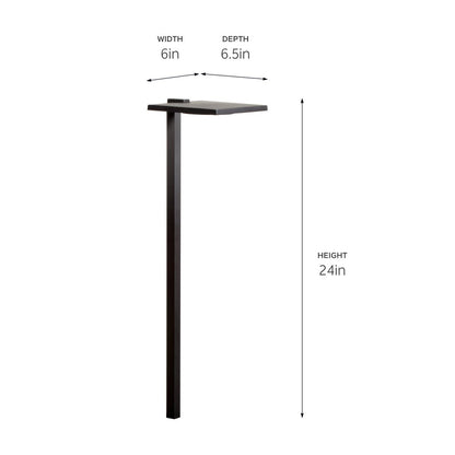 Kichler16196BKT27   6 in. Shallow Shade Path Light Black Finish 2700K LED