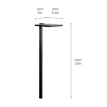 Kichler 16196BKT30  6 in. Shallow Shade Path Light Black Finish 3000K LED