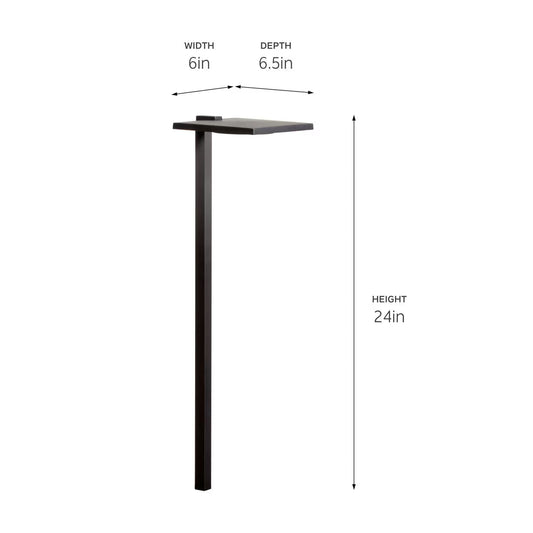 Kichler 16196BKT30  6 in. Shallow Shade Path Light Black Finish 3000K LED