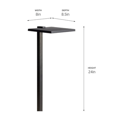 Kichler 16197BKT30  8 in. Shallow Shade Path Light Black Finish 3000K