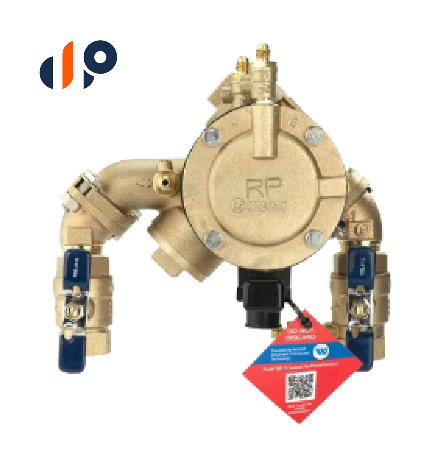 F825EYA  FEBCO 825YA Angle Pattern Reduced Pressure Zone Assembly w/ Ball Valves 1 in. Bronze w/ Flood Sensing Capability (Sensing Upgrade Kit Sold Separately) | F825EYA