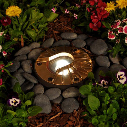 FX RP Well Light Natural Brass No Lamp w/ Louver