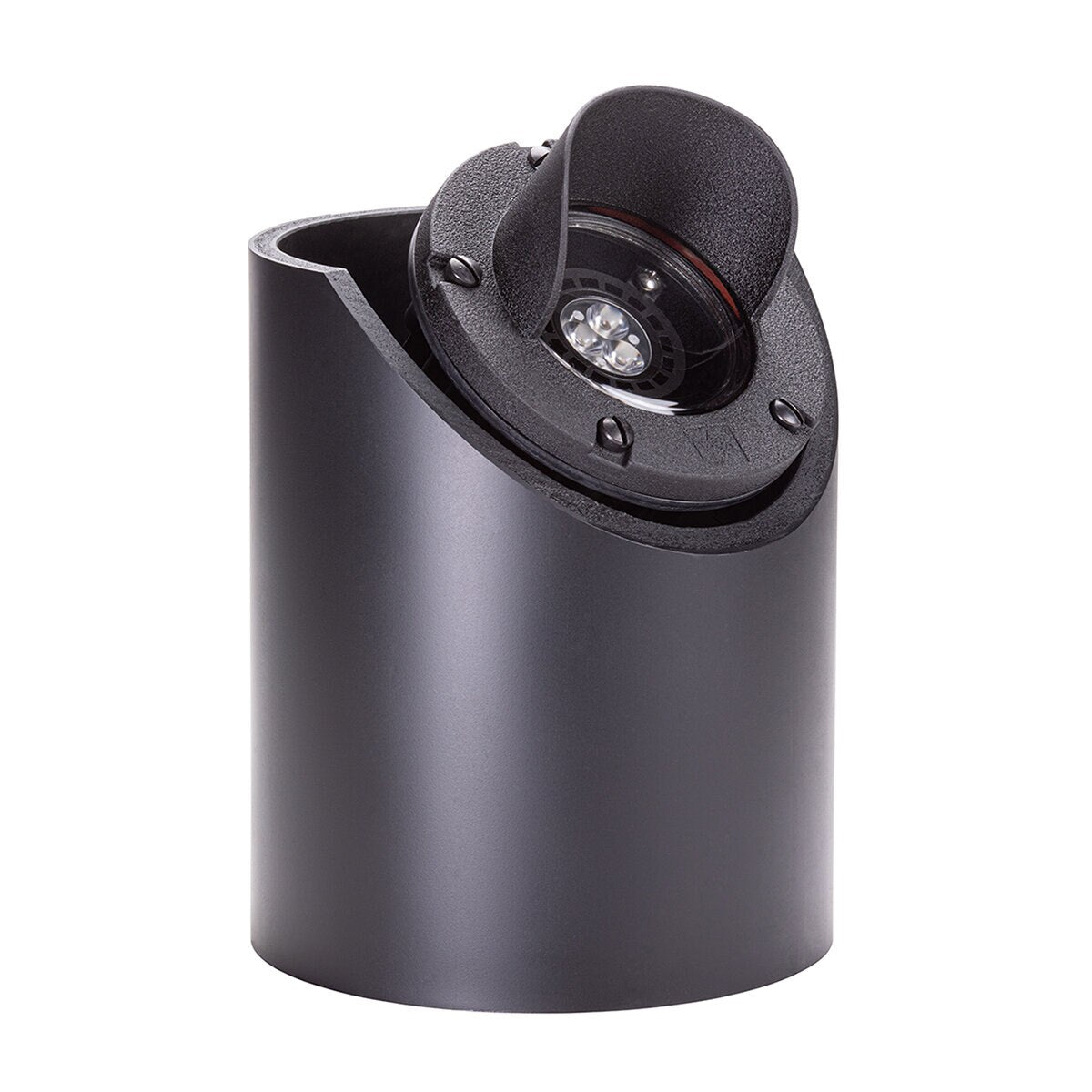 Vista Adjustable Well Light Black No Lamp w/ Shield