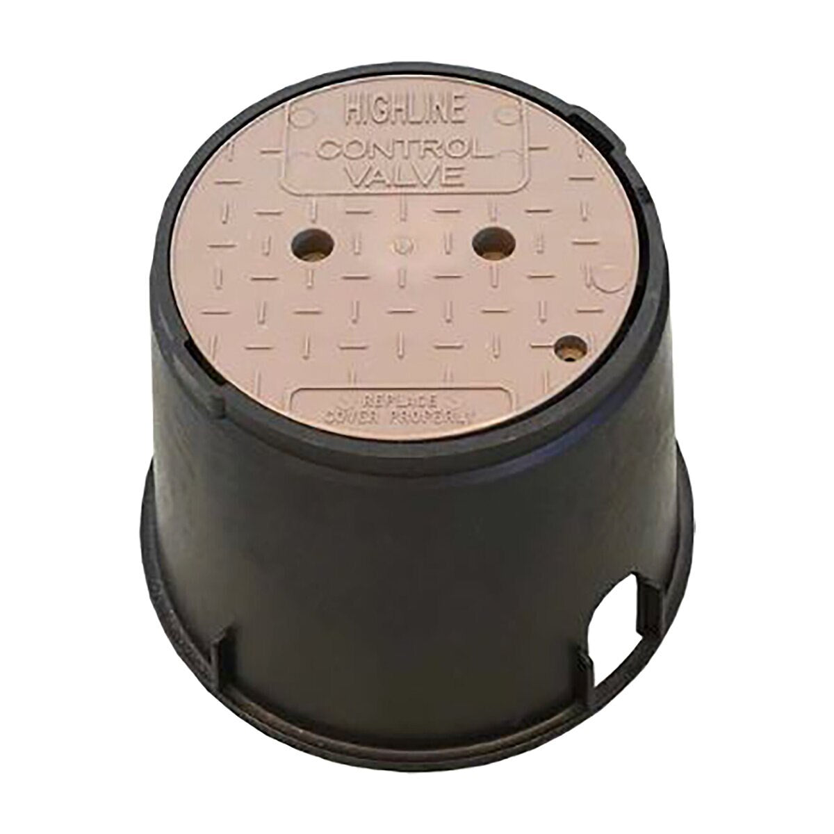 Armor Mulch Lid Black/Brown 6 in. Round