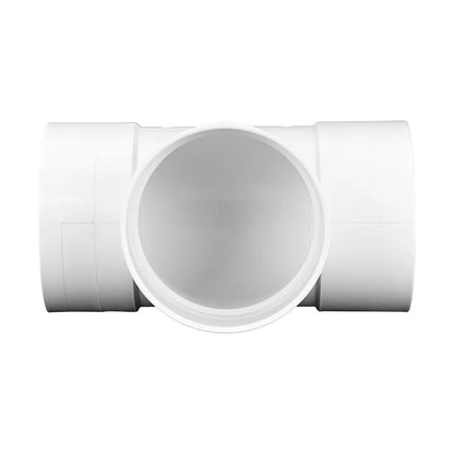 8P01  -NDS PVC S&D Tee HUB x HUB x HUB White 8 in.