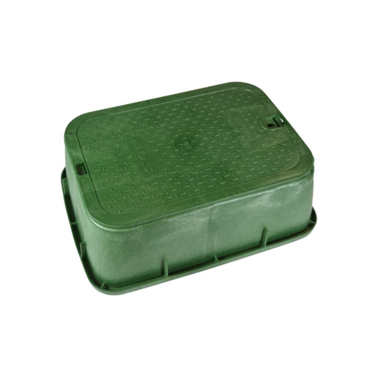 NDS Standard Valve Box Tapered Rectangle 14 in. x 19 in. x 6 in.H Green Box/Green Lid Overlapping ICV