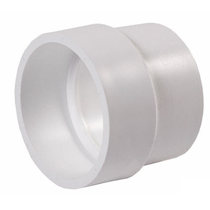 NDS PVC DWV to Sewer Adapter DWV HUB x S&D HUB White 4 in. x 4 in.