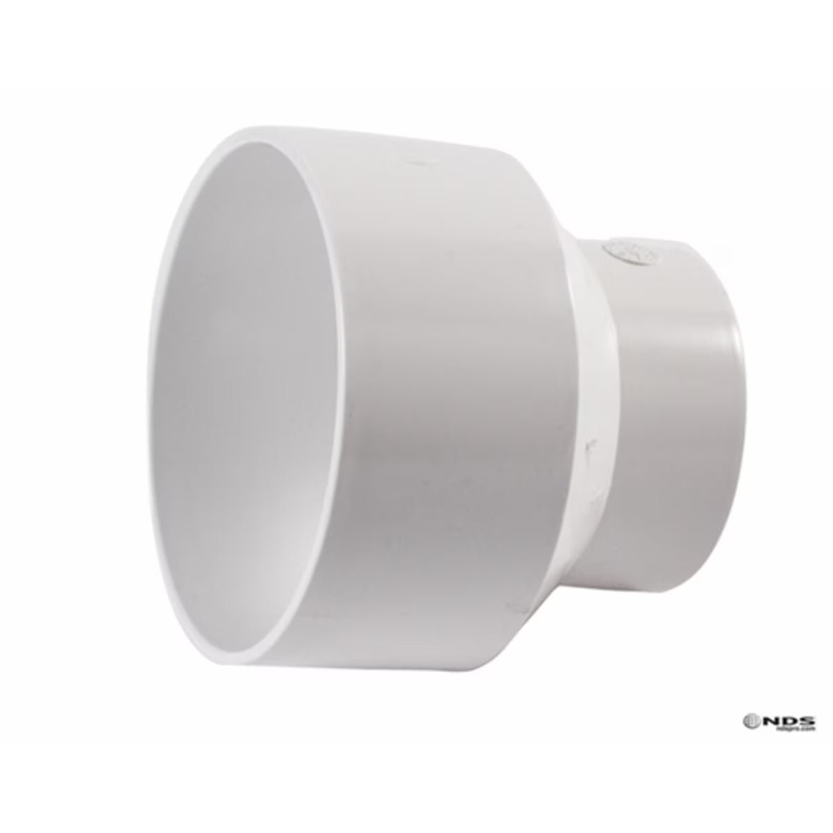 6P07  -NDS PVC S&D Reducer Coupling HUB x HUB White 4 in. x 6 in.