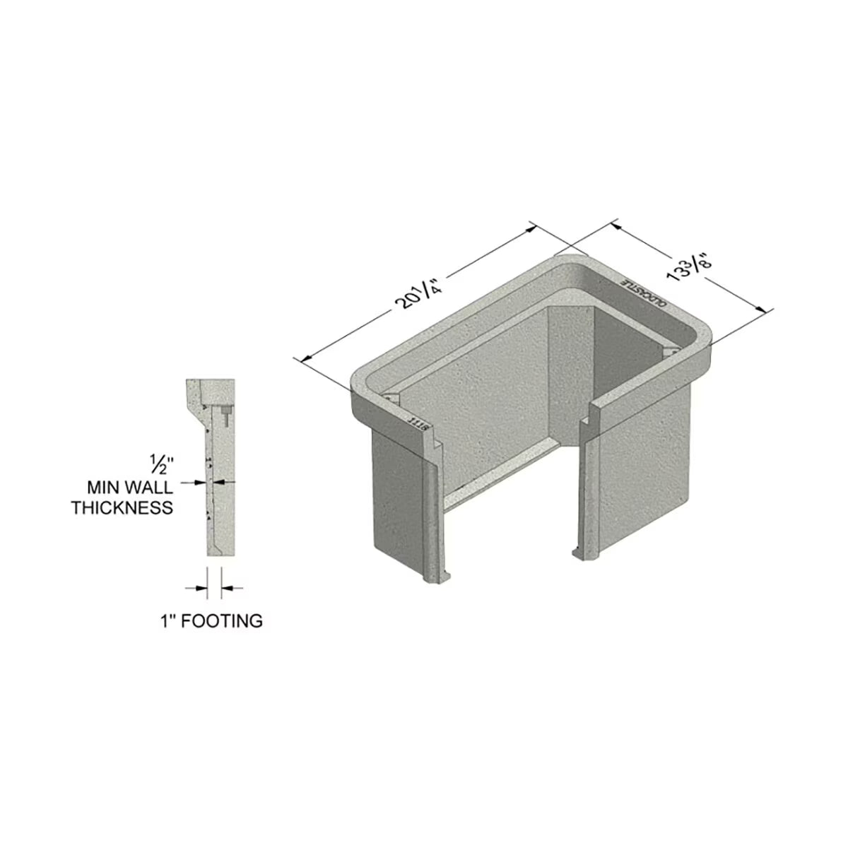 Carson Heavywall Enclosure Heavy Duty Polymer Concrete H Series H1118-12
