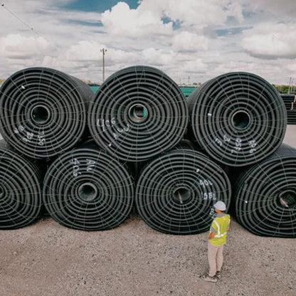 ADS 3 in. x 100 ft. Single Wall Pipe -Perforated w/ Sock