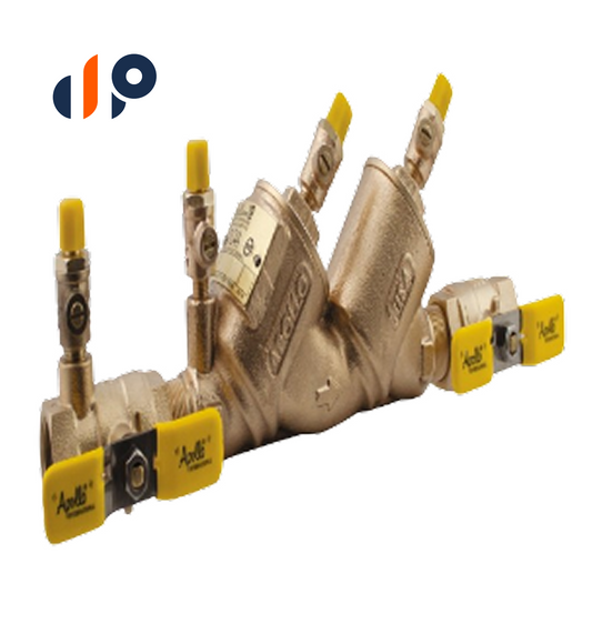 4ALF105A2F  Apollo Lead Free Double Check Valve Assembly 4A Series Bronze 1 in. w/ Ball Valves | 4ALF105A2F