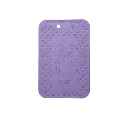 Highline Reclaimed Water Lid Purple w/ Snap Lock 16 in. L x 11 in. W