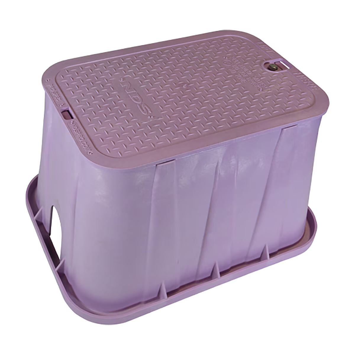NDS Valve Box Pro-Spec Series Purple HDPE Rectangle w/ Bolt-Down Cover 17 in. x 30 in. x 18 in.