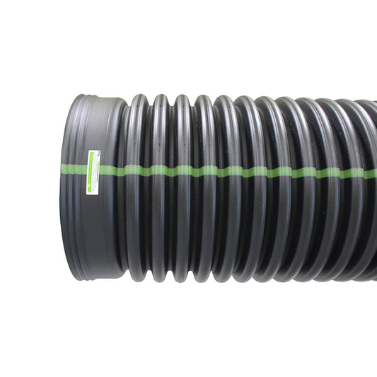ADS 8 in. x 20 ft. Dual Wall Pipe Solid Bell End Highway Water Tight