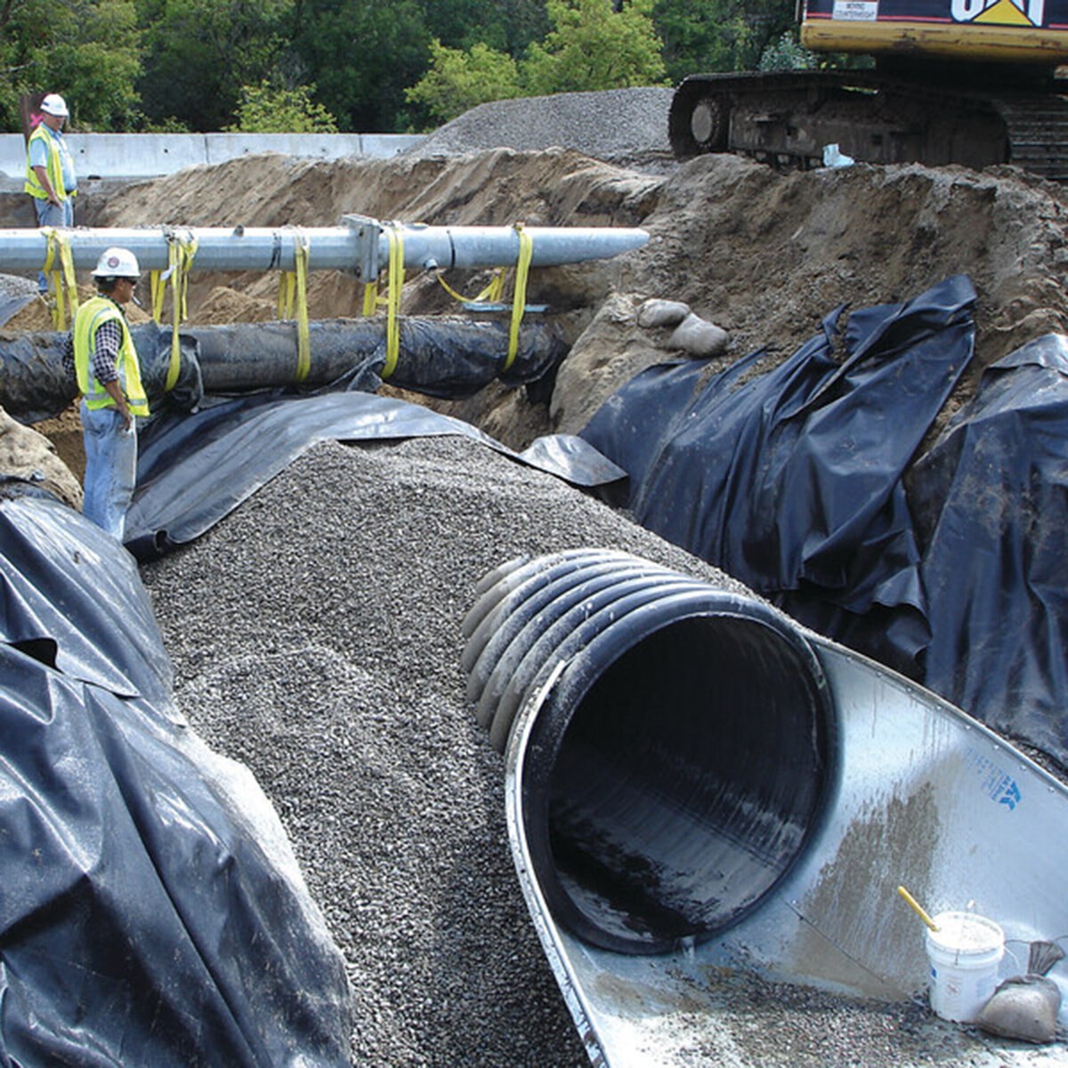 ADS N-12 Dual Wall Solid Pipe 4 in. x 20 ft. w/ Coupler