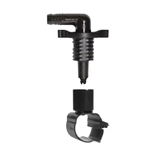 King Innovation SnapTap Saddle Tap Black ABS Plastic 1 in. Threaded w/ 90 Degree Elbow